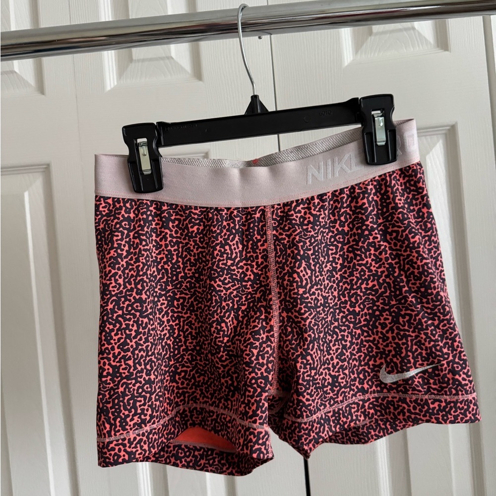 Nike Pink and Black Athletic Shorts